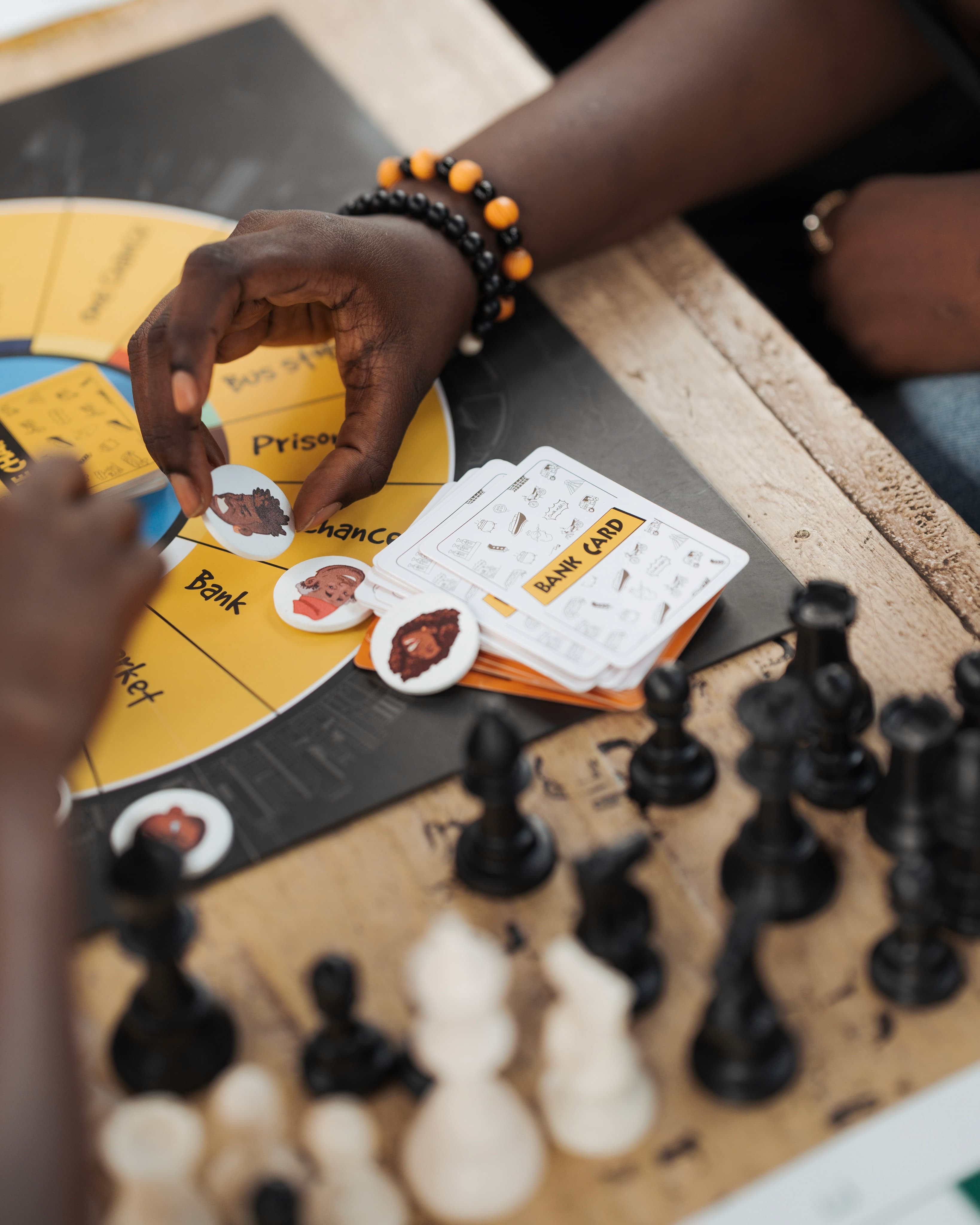 Close-up of game board